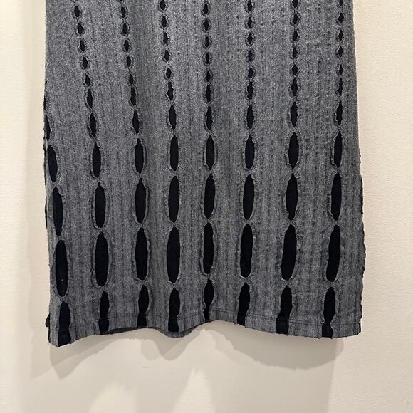 Saint Tropez West VTG Gray Black Cutout Sleeveless Dress Punk Goth Grunge Fairy - Picture 7 of 9